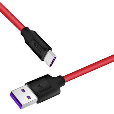 USB кабель Hoco X11 Fast Charging USB Type-C 5A Red 1m