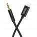 Аудио кабель HOCO UPA13 Lightning на 3.5мм AUX 1m Black
