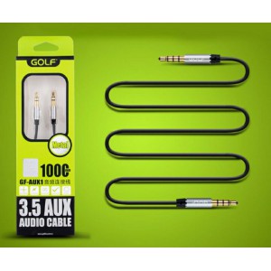 Аудио кабель AUX GOLF GF-AUX1 1m Black