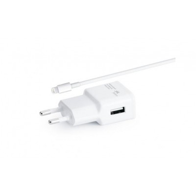СЗУ Florence USB 2A + кабель Lightning (iPhone) White (TC-20-IPH6)