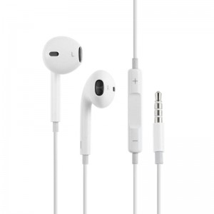 Наушники Hoco M1 Apple White + микрофон и кнопка ответа + регулятор громкости