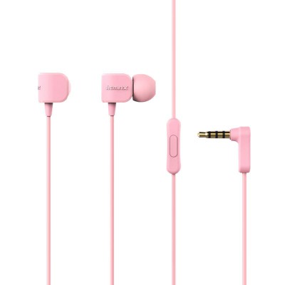 Наушники Remax (OR) RM-502 Pink (микрофон и кнопка ответа)