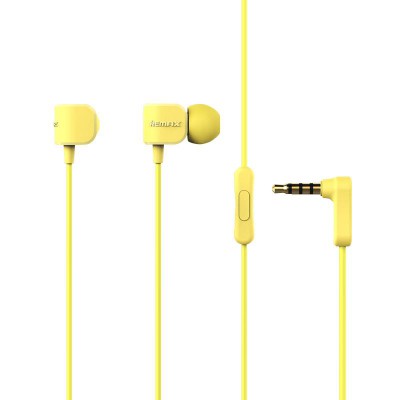 Наушники Remax (OR) RM-502 Yellow (микрофон и кнопка ответа)