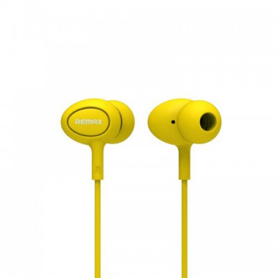 Наушники Remax RM-515 Yellow (микрофон и кнопка ответа)