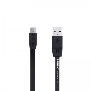 USB Cable Remax (OR) Full Speed RC-001m microUSB Black 1m (5-011)