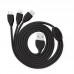 USB кабель Remax (OR) Lesu RC-050th 3in1 iPhone 5/MicroUSB/Type-C Black