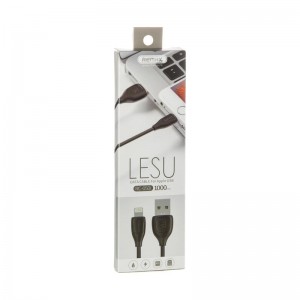 USB Cable Remax (OR) Lesu RC-050i iPhone 5/6 Black 1m