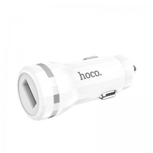 АЗУ 2USB Hoco Z27 White + USB Cable iPhone 8 (2.4A)