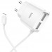 СЗУ 2USB Hoco C59A White + USB Cable iPhone 8 (2.1A)